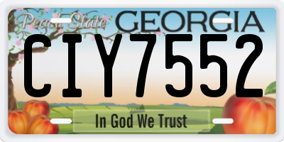 GA license plate CIY7552