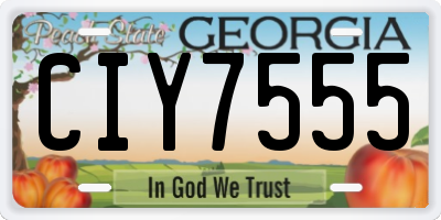 GA license plate CIY7555