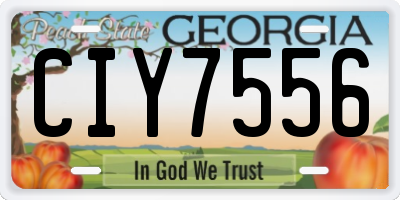 GA license plate CIY7556