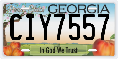 GA license plate CIY7557