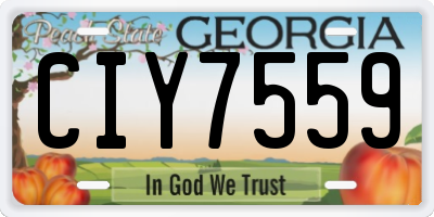 GA license plate CIY7559