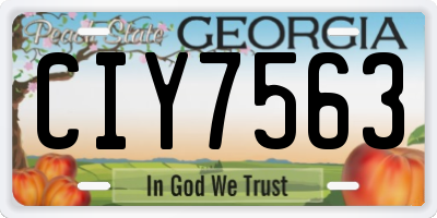 GA license plate CIY7563
