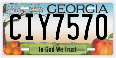 GA license plate CIY7570