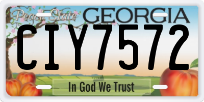 GA license plate CIY7572