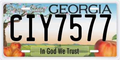 GA license plate CIY7577