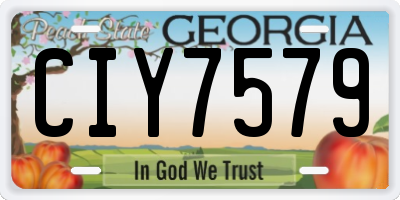 GA license plate CIY7579