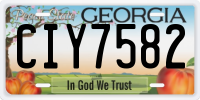 GA license plate CIY7582