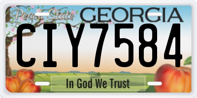 GA license plate CIY7584
