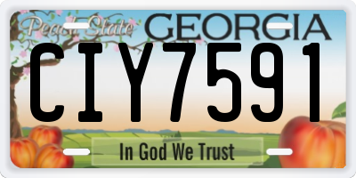 GA license plate CIY7591