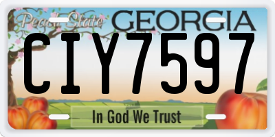 GA license plate CIY7597