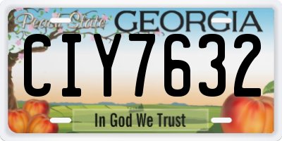 GA license plate CIY7632