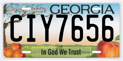 GA license plate CIY7656