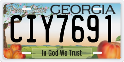 GA license plate CIY7691
