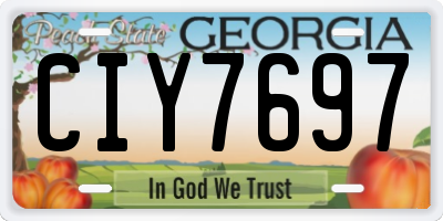 GA license plate CIY7697