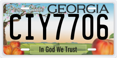 GA license plate CIY7706