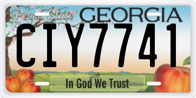 GA license plate CIY7741