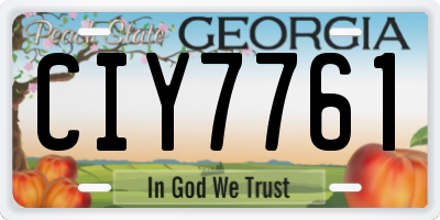 GA license plate CIY7761