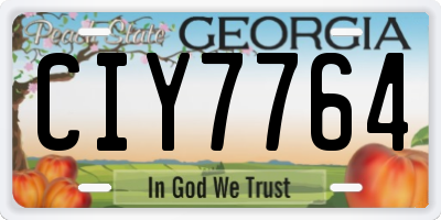 GA license plate CIY7764