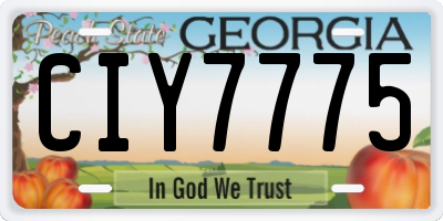 GA license plate CIY7775