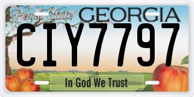 GA license plate CIY7797