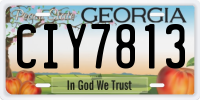 GA license plate CIY7813