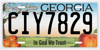 GA license plate CIY7829