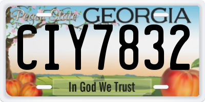 GA license plate CIY7832
