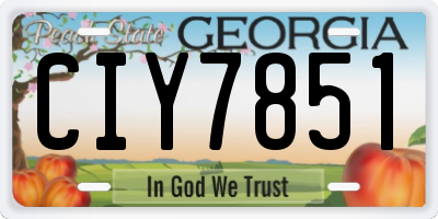 GA license plate CIY7851