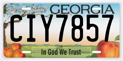 GA license plate CIY7857
