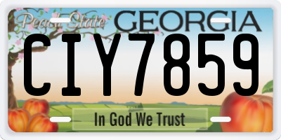 GA license plate CIY7859