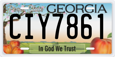 GA license plate CIY7861
