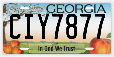GA license plate CIY7877