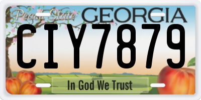 GA license plate CIY7879