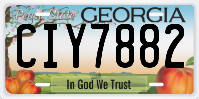 GA license plate CIY7882