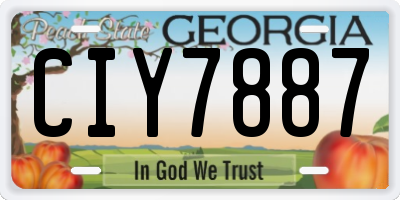 GA license plate CIY7887