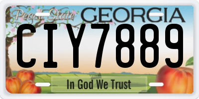 GA license plate CIY7889
