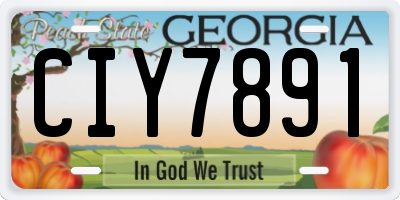 GA license plate CIY7891