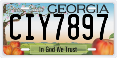 GA license plate CIY7897