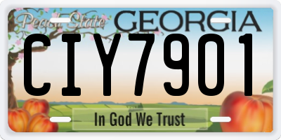 GA license plate CIY7901