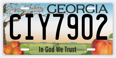 GA license plate CIY7902