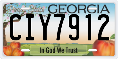 GA license plate CIY7912