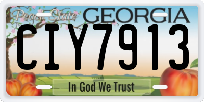 GA license plate CIY7913