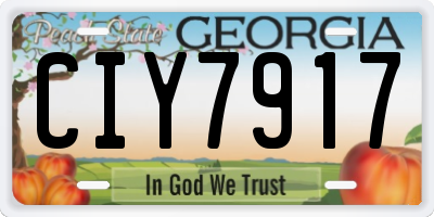 GA license plate CIY7917
