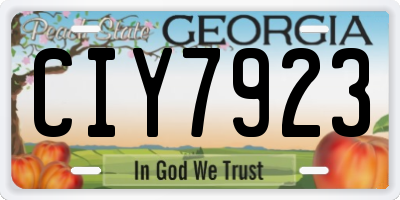 GA license plate CIY7923