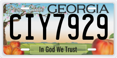 GA license plate CIY7929