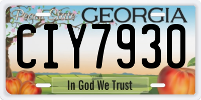 GA license plate CIY7930