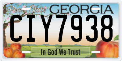 GA license plate CIY7938