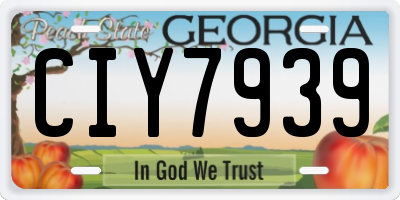 GA license plate CIY7939