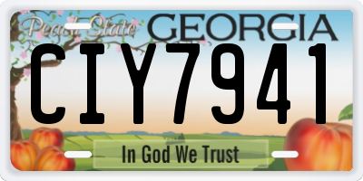 GA license plate CIY7941