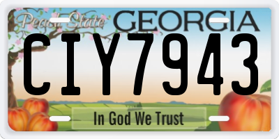 GA license plate CIY7943